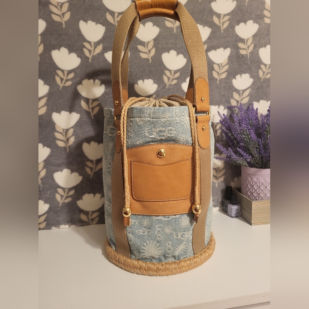 Ugg Denim, Leather, Espadrille Tote Bag View 2